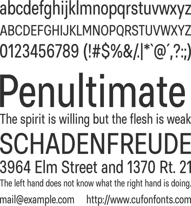 Basier Square Narrow font preview