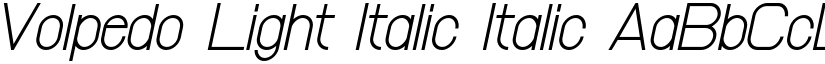 Volpedo Light Italic Italic font