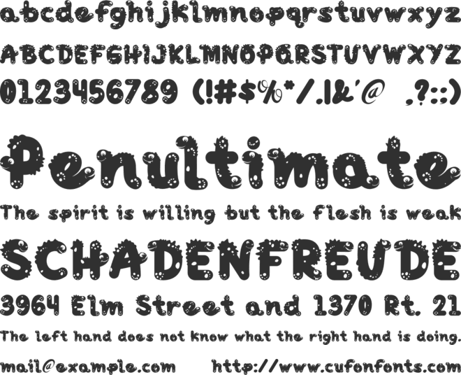 Lucky Dino font preview