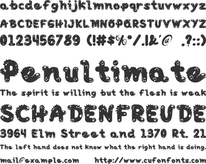 Lucky Dino font preview