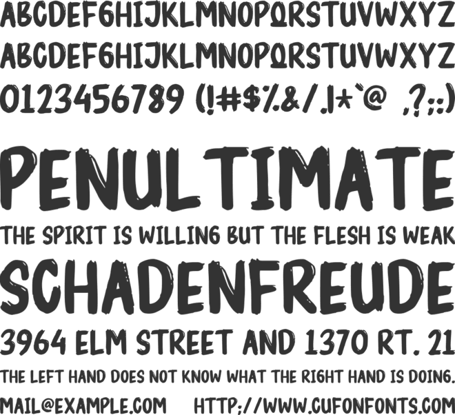 Secret Halloween font preview