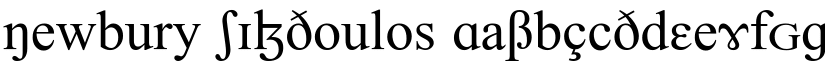 Newbury SILDoulos font