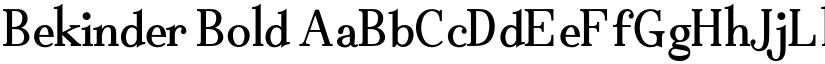 Bekinder Bold font