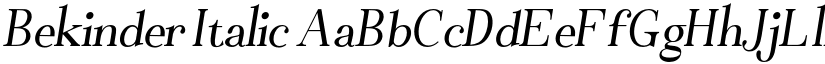 Bekinder Italic font