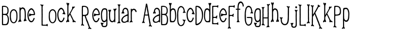 Bone Lock Regular font