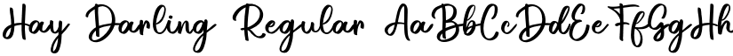 Hay Darling Regular font