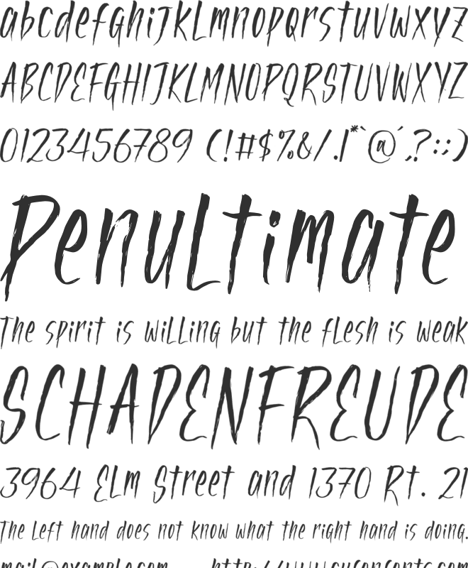 Skull Stealth font preview