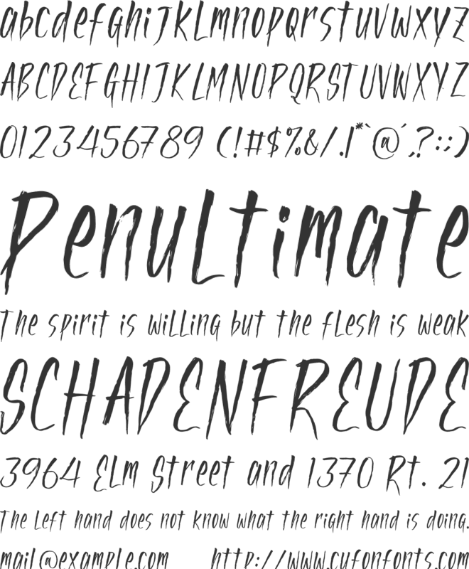 Skull Stealth font preview