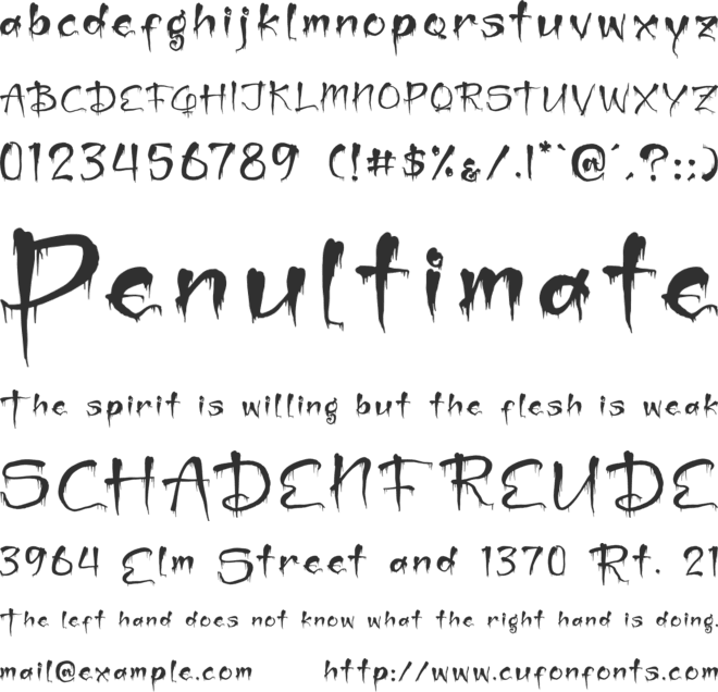 Ghost Activity Blood font preview