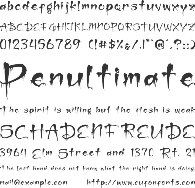 Ghost Activity Blood font preview