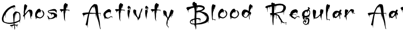 Ghost Activity Blood Regular font