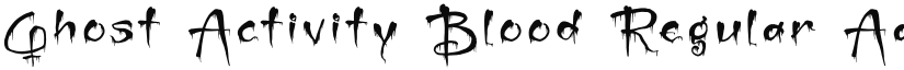 Ghost Activity Blood font download