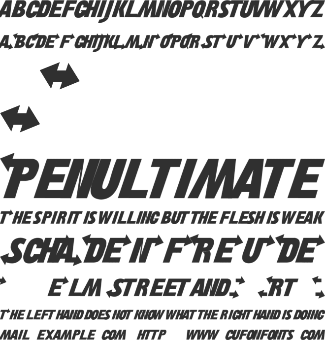 Subway font preview