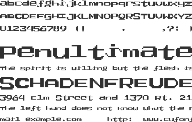 Autumn Pixel Extra Wide 22 font preview