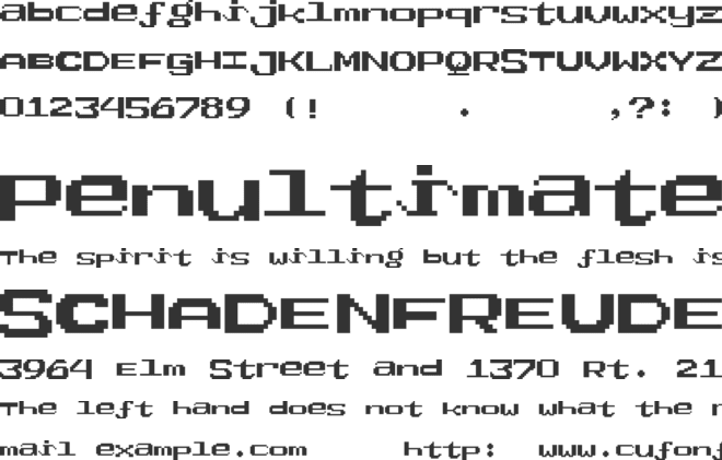 Autumn Pixel Extra Wide 22 font preview