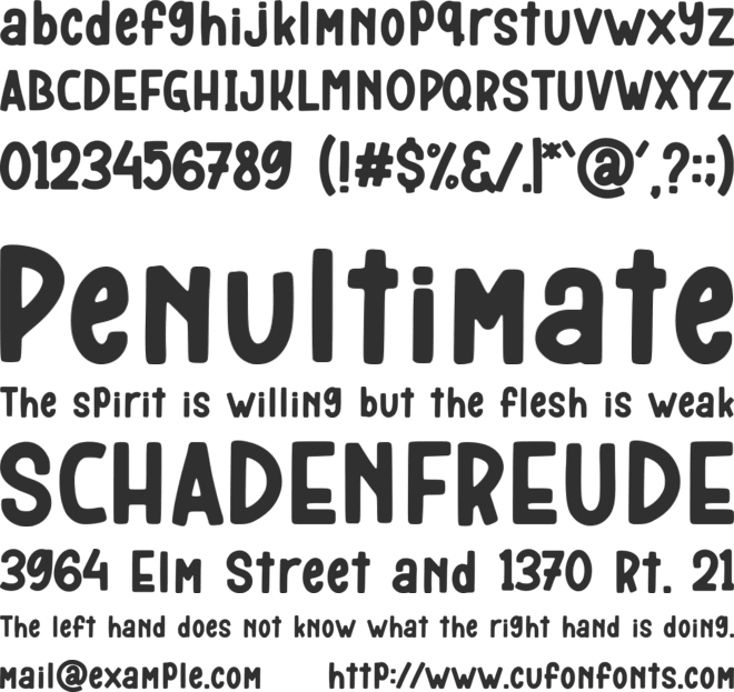 Donuts Snacky font preview