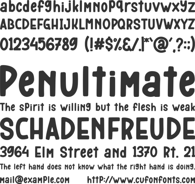 Donuts Snacky font preview