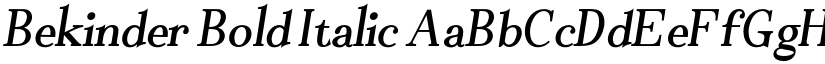 Bekinder Bold Italic font