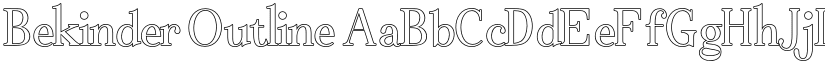 Bekinder Outline font
