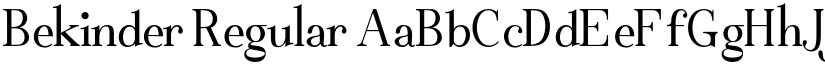 Bekinder Regular font