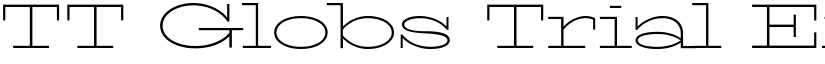 TT Globs Trial ExtraLight font
