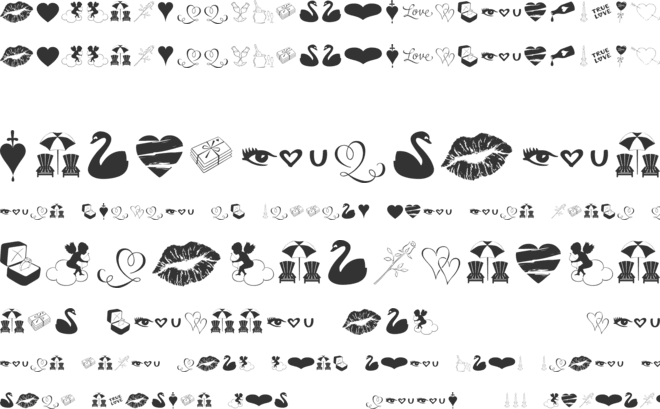 Love Romance font preview