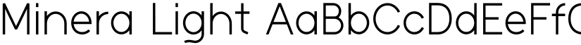 Minera Light font