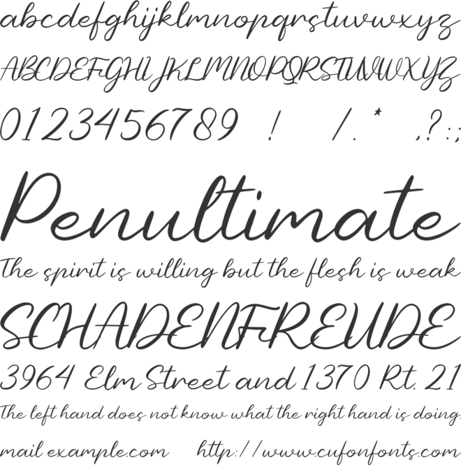 Melody Cinta font preview