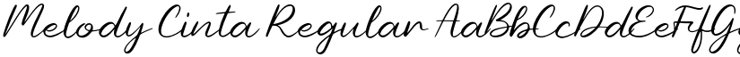 Melody Cinta Regular font