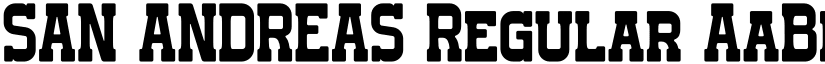 SAN ANDREAS Regular font