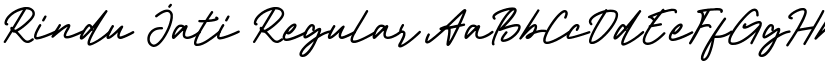 Rindu Jati Regular font