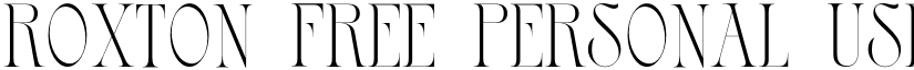 Roxton Free Personal Use font