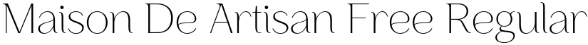 Maison De Artisan Free Regular font