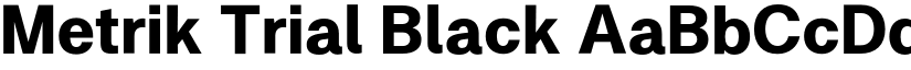 Metrik Trial Black font