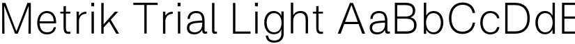 Metrik Trial Light font