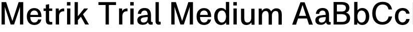 Metrik Trial Medium font