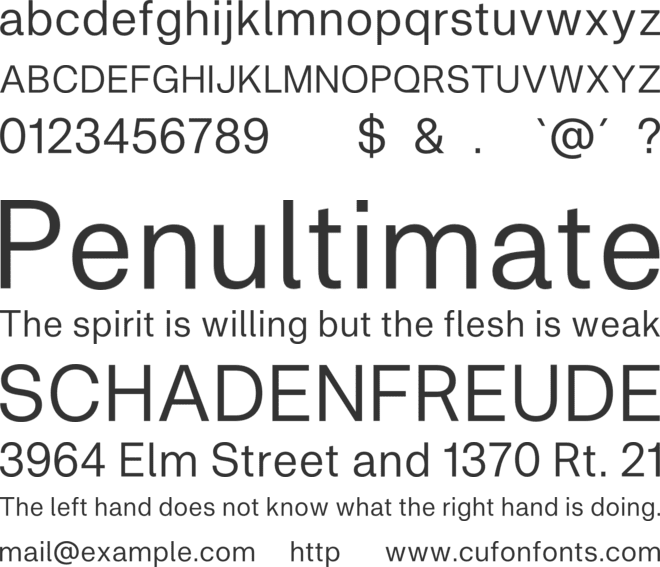 Metrik Trial font preview