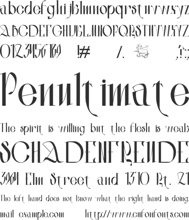 Agnets Type font preview
