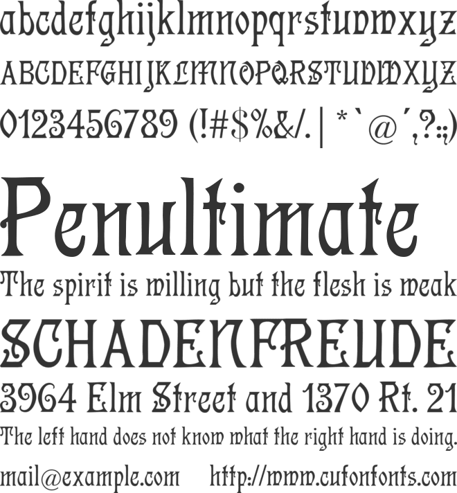 Germanica font preview