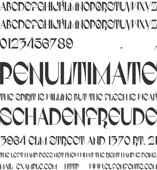 Villanelle 1.1 Trial font preview