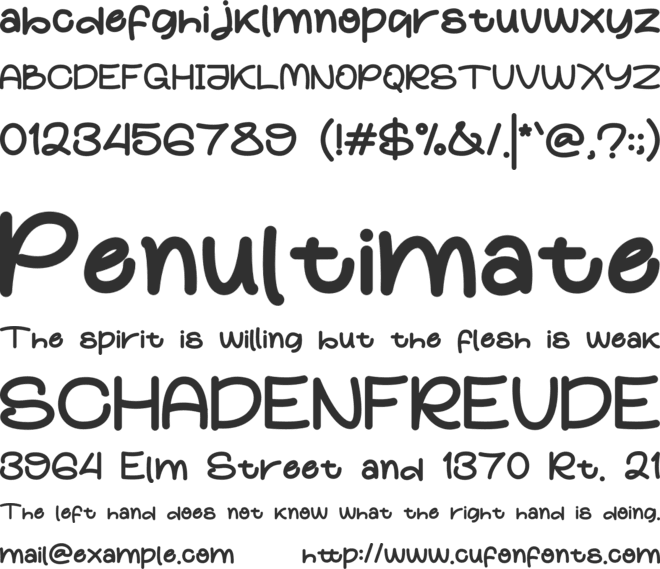 Partty font preview