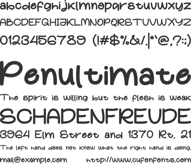 Partty font preview