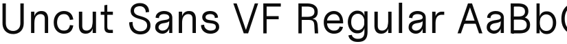 Uncut Sans VF Regular (Variable) font