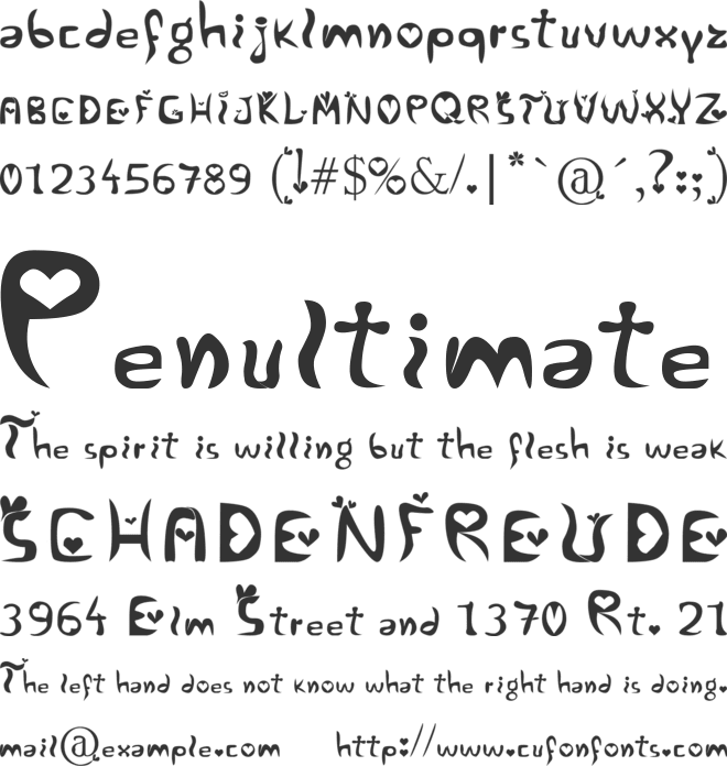 Alertse font preview