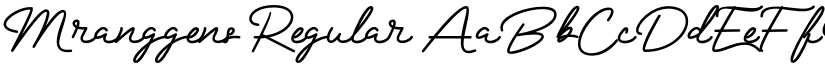 Mranggens Regular font