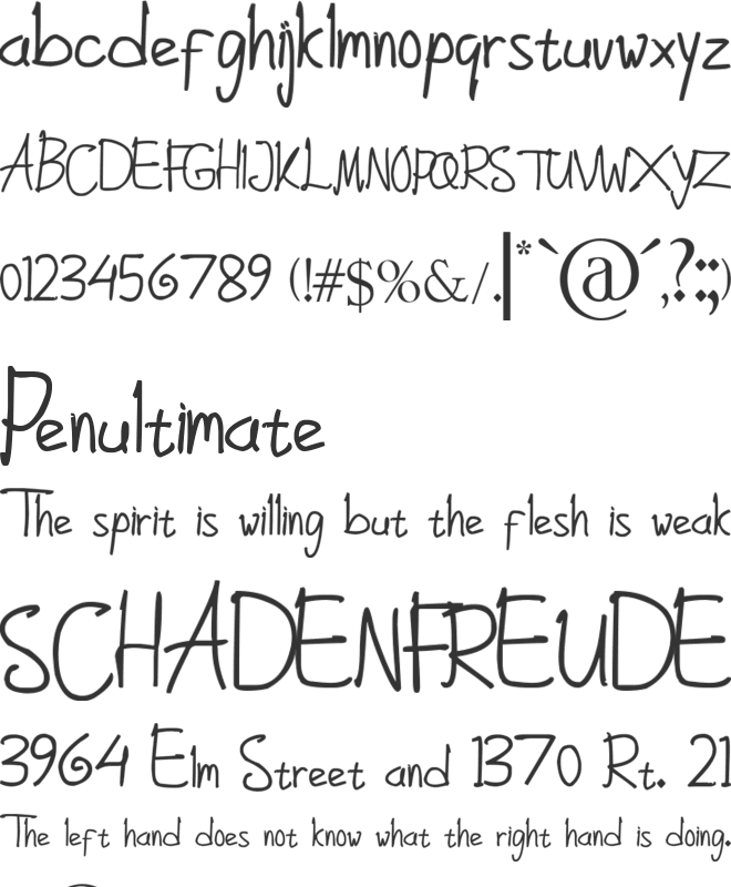 Dream One font preview