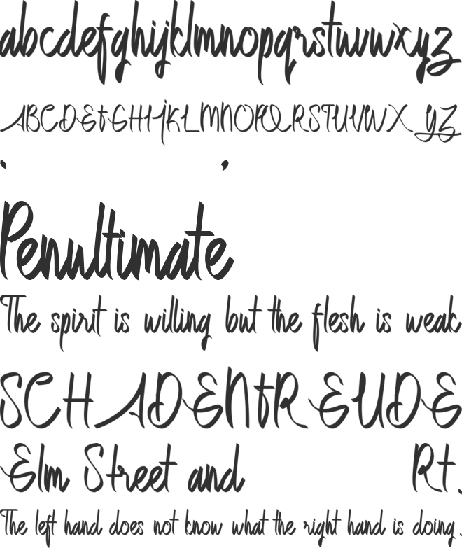 Dettallia Personal Use Only font preview