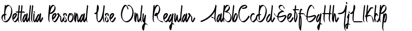 Dettallia Personal Use Only font download