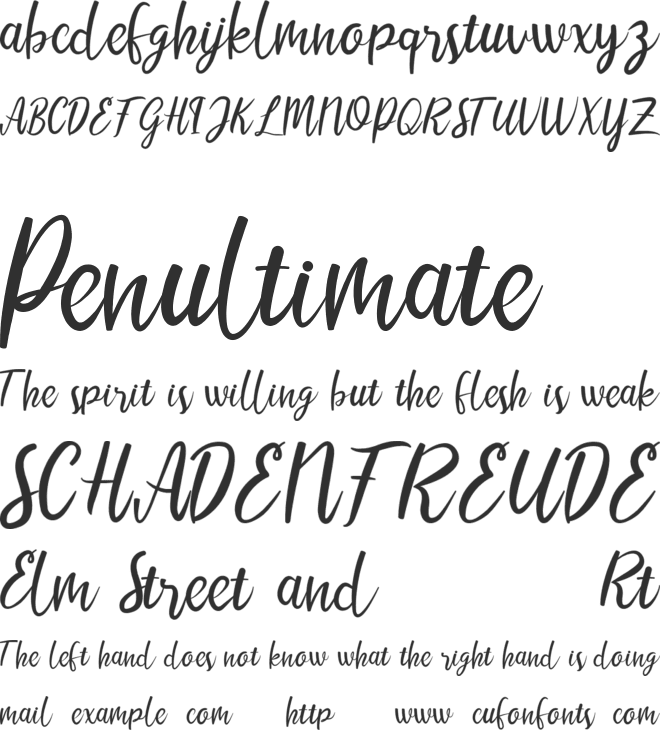 LIONELLOSCRIPT DEMO font preview