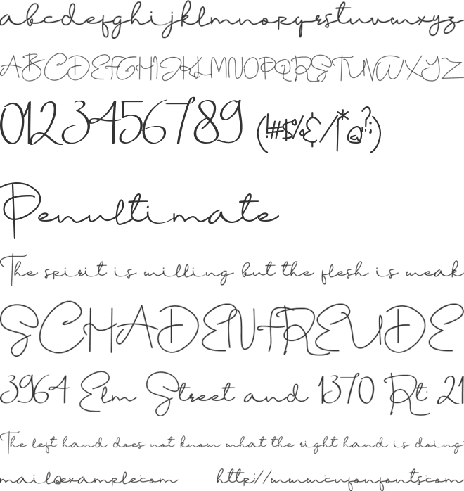 Dinda font preview